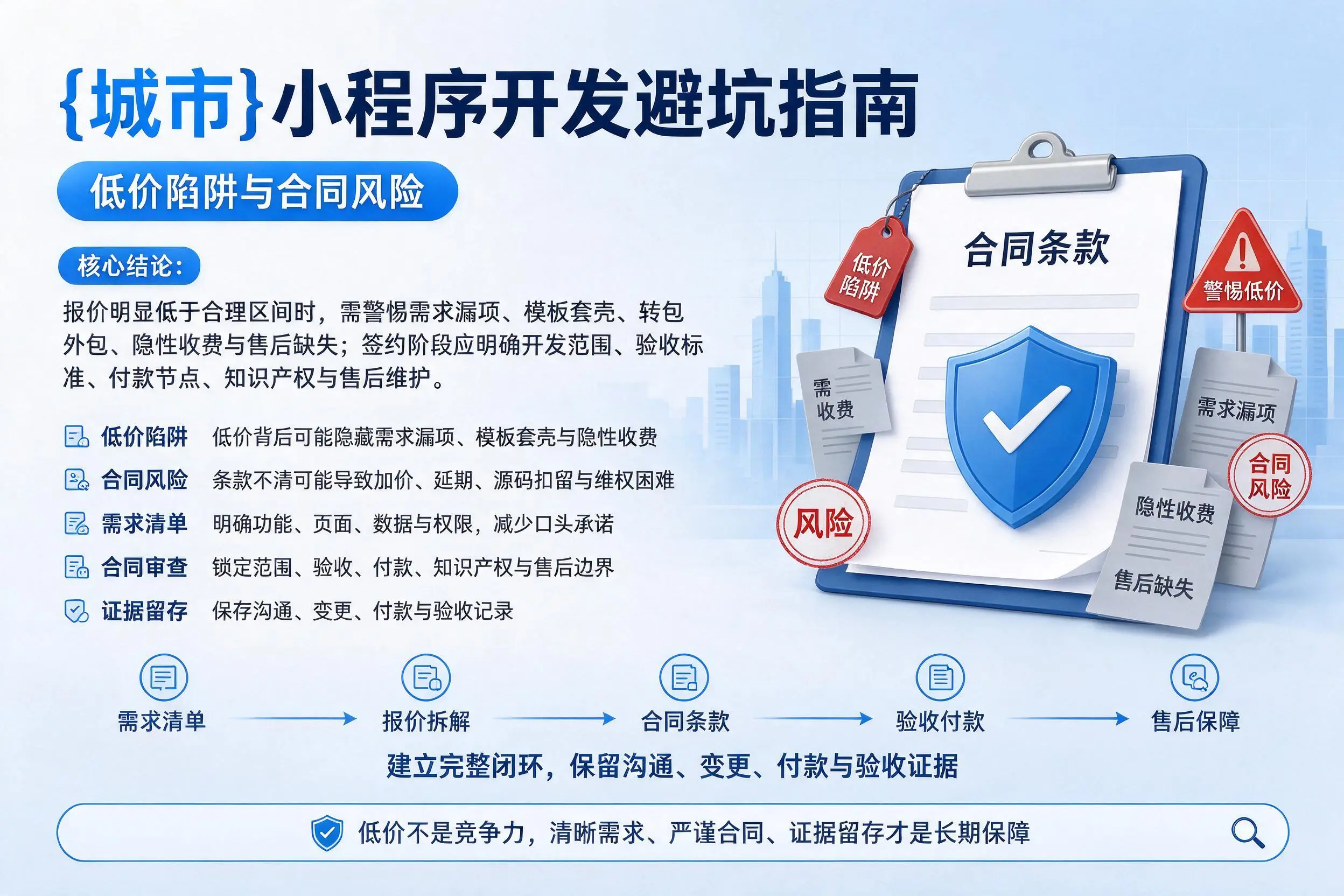 焦作小程序开发避坑指南:低价陷阱与合同风险