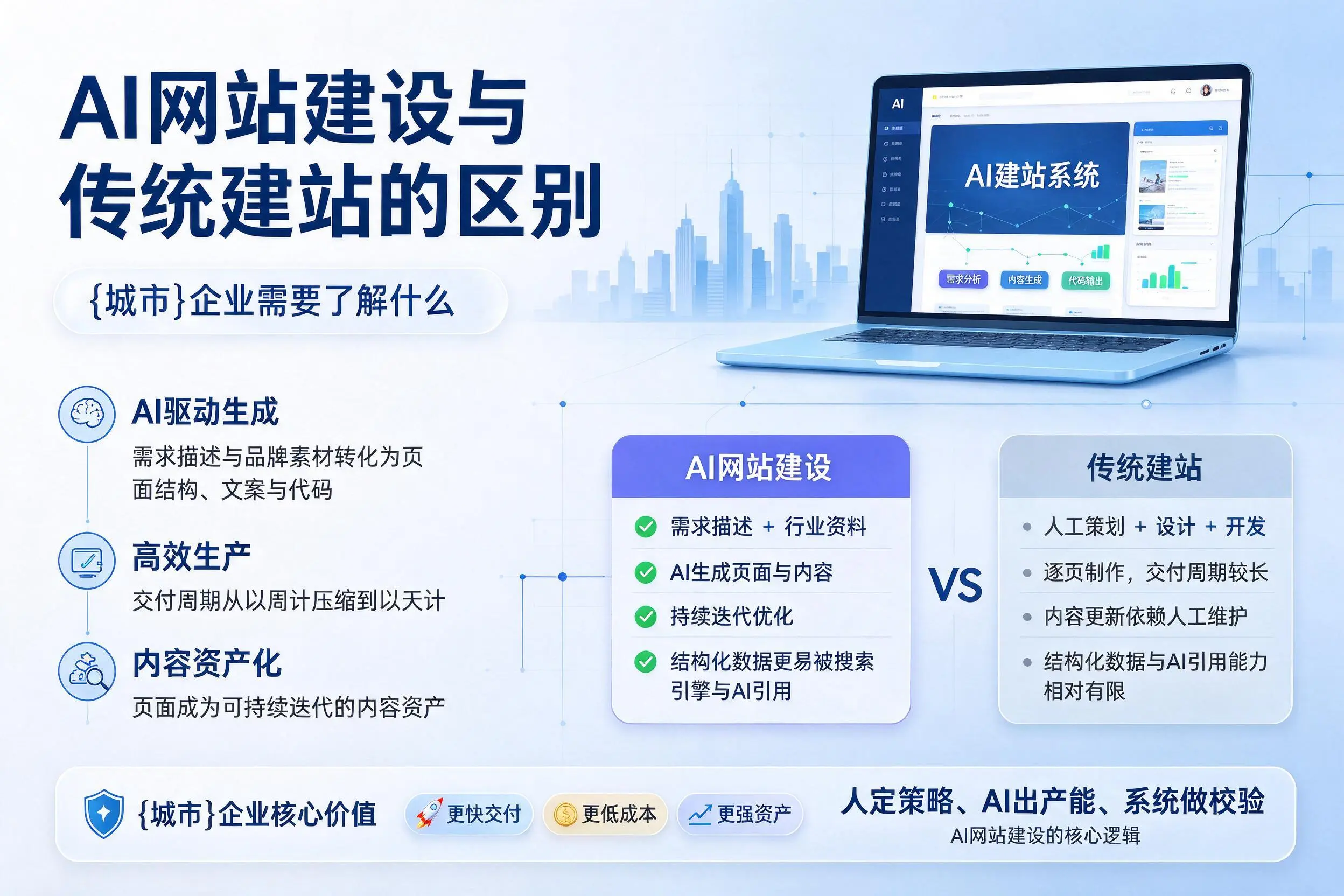AI网站建设与传统建站的区别,焦作企业需要了解什么
