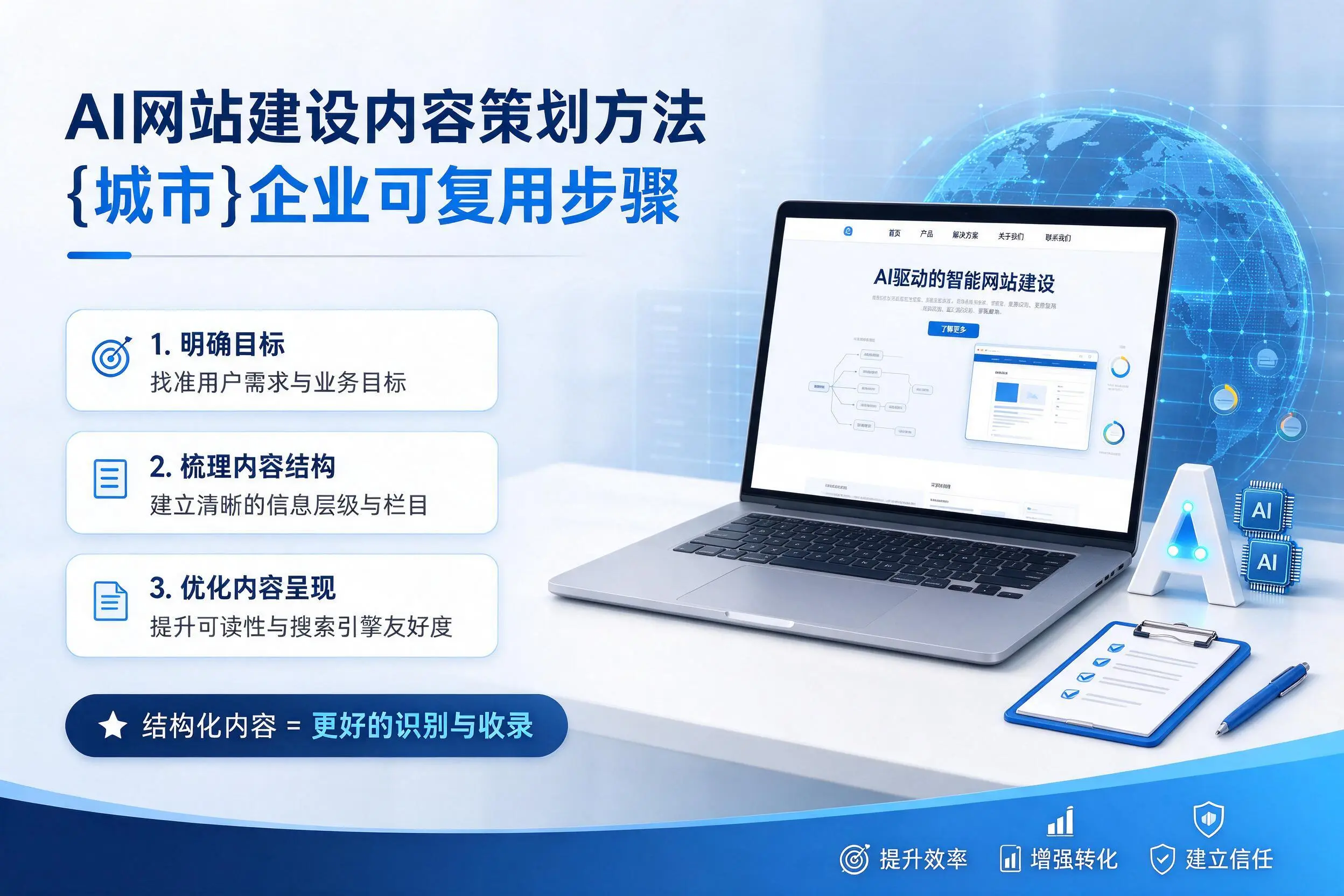 AI网站建设内容策划方法，焦作企业可复用步骤