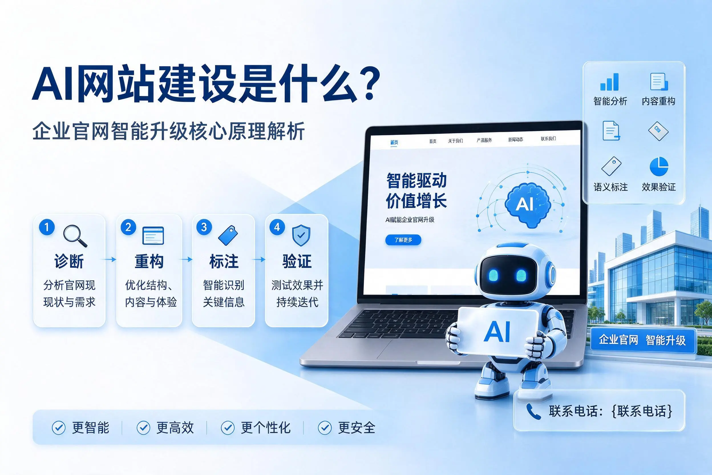 AI网站建设是什么?焦作企业官网智能升级核心原理解析