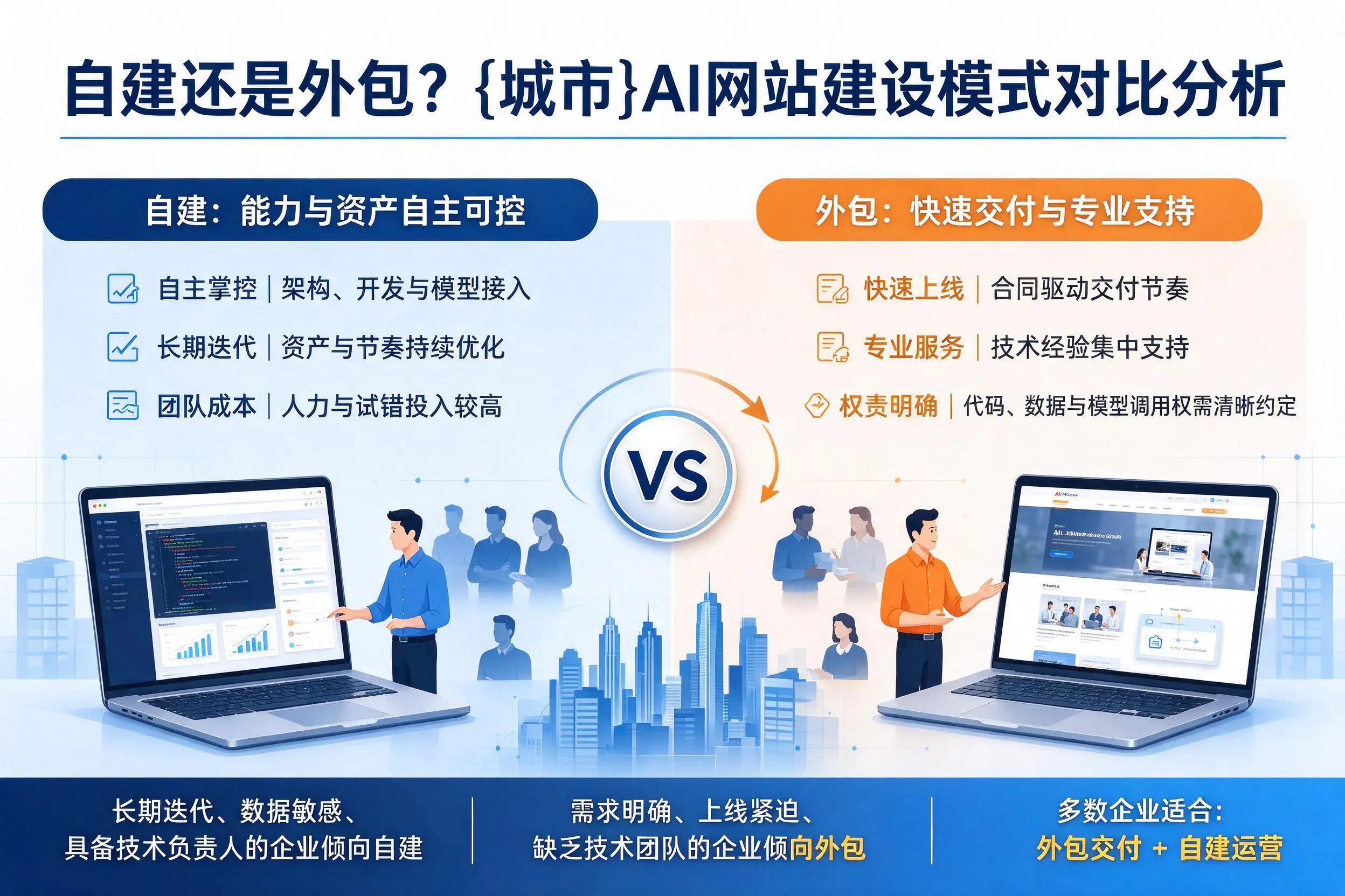 自建还是外包？焦作AI网站建设模式对比分析