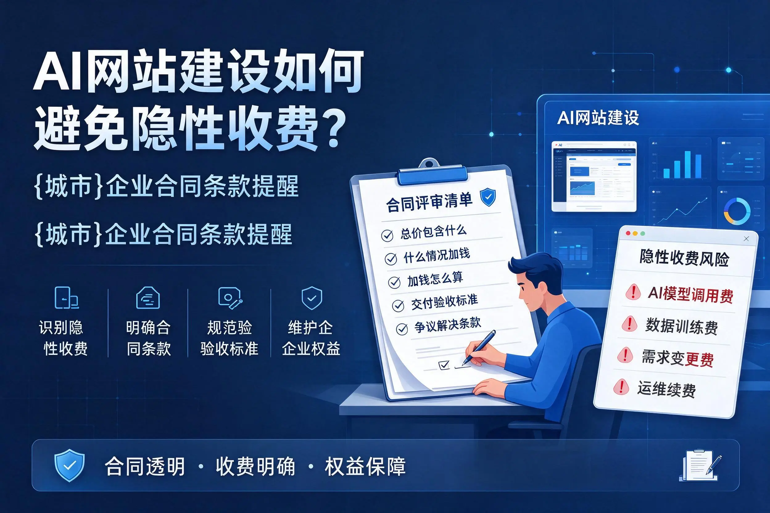 AI网站建设如何避免隐性收费?焦作企业合同条款提醒